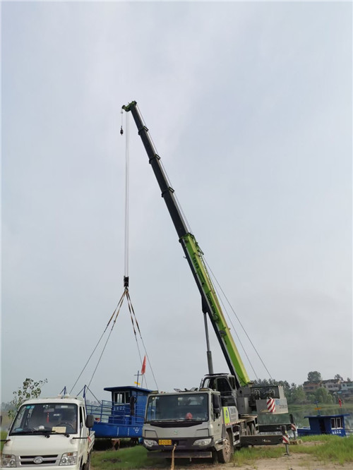 穆棱市桥梁建设吊装案例